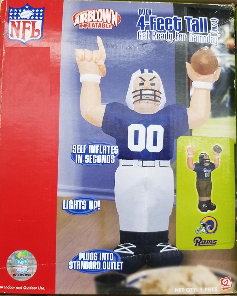 Rams 4' Inflatable Player Indoor/Outdoor
