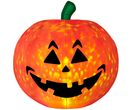 Pumpkin Light Show Fire and Ice Gemmy Airbln Inflatble 5ft High