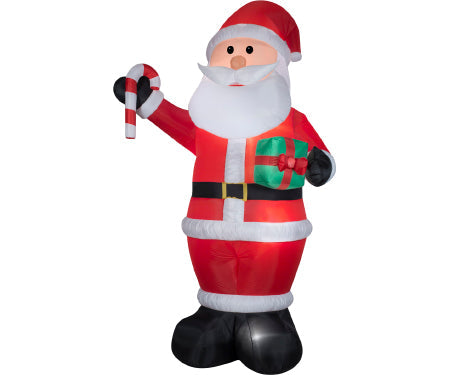 Santa With Gift Gemmy Giant Airblown Inflatable 12 ft tall