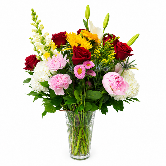 Mixed Flowers with Vase 200