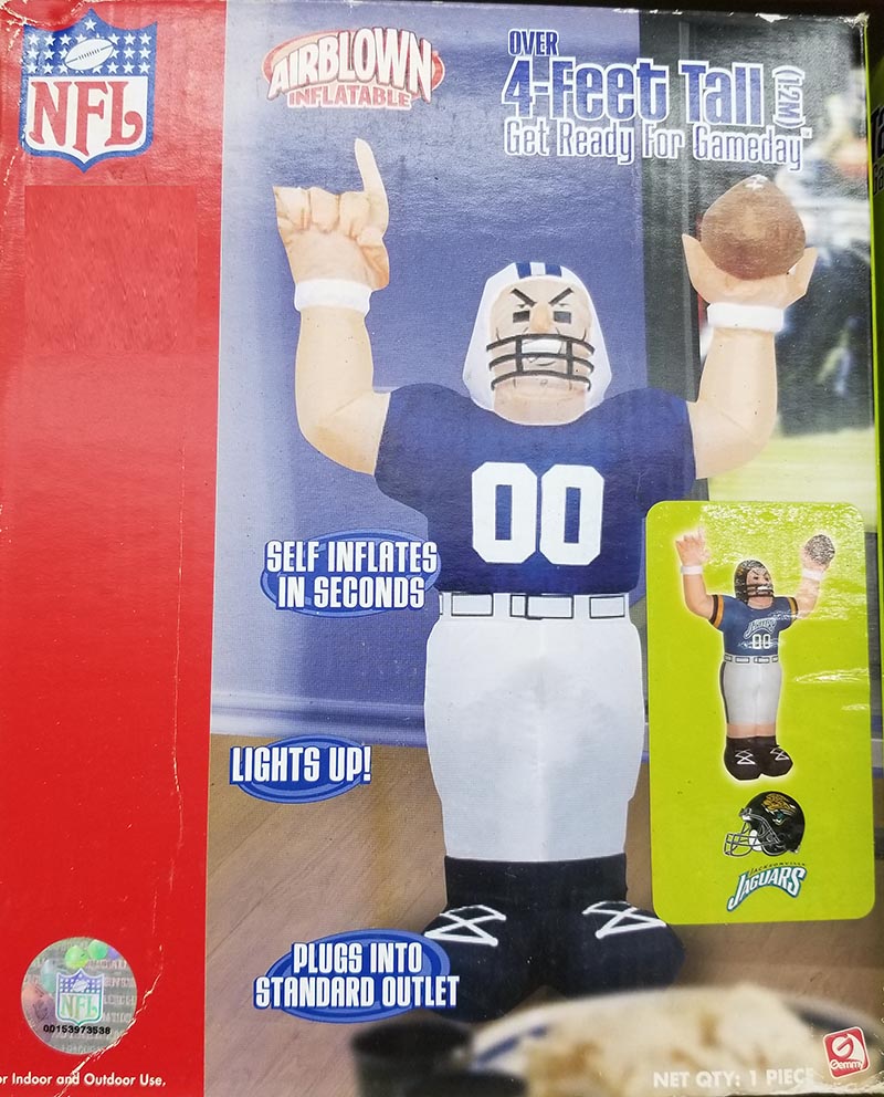 Jacksonville Jaguars 4' Inflatable Player Indoor/Outdoor