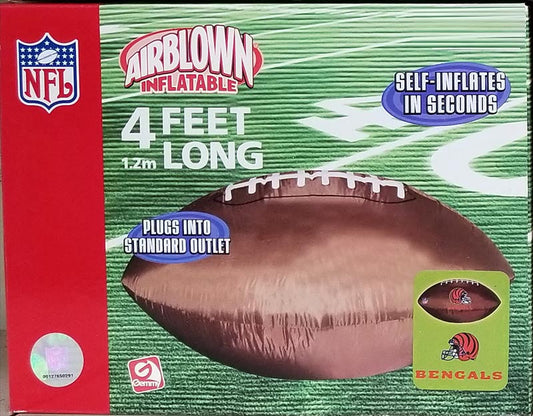 Bengals 4' Inflatable Ball Indoor/Outdoor