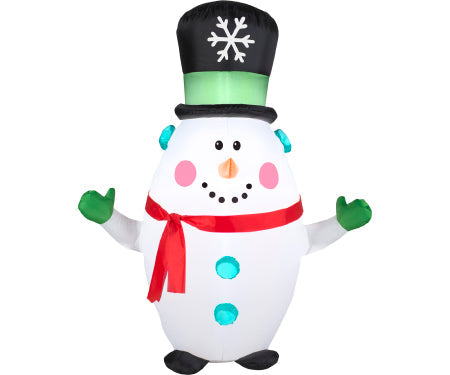 Snowman Gemmy Airblown Inflatable 42" tall