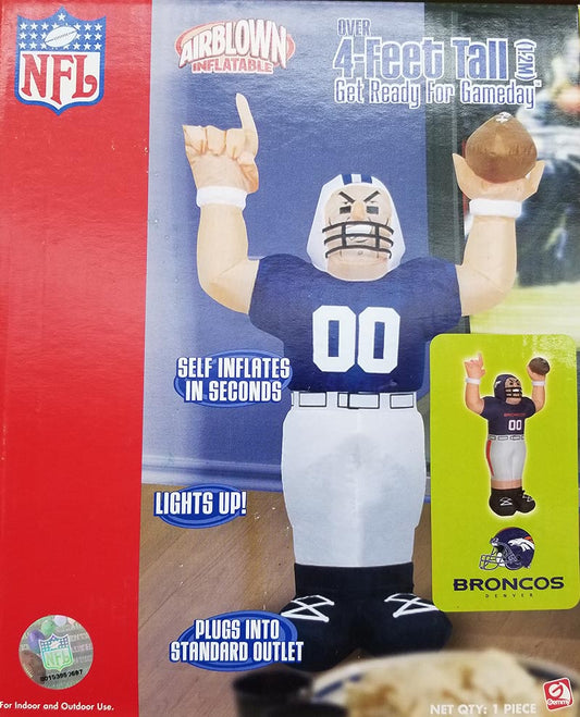 Denver Broncos 4' Inflatable Player Indoor/Outdoor